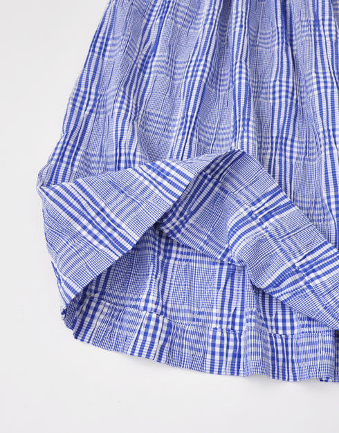 タックドビーチェックのギャザースカート