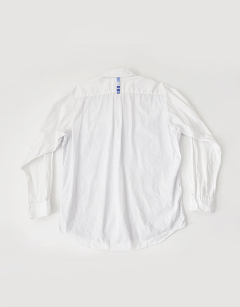 コットンブロードのパッチワークシャツ