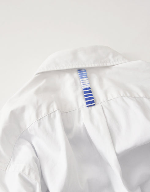 コットンブロードのパッチワークシャツ