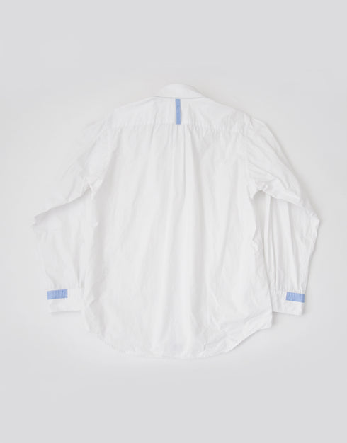 ブロードの前立てパッチワークシャツ