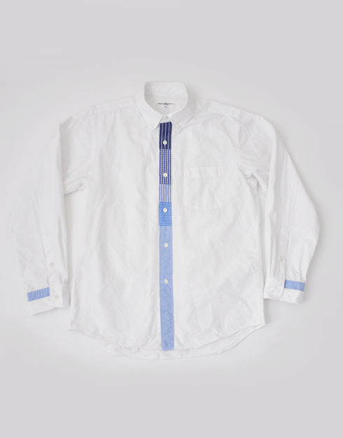 ブロードの前立てパッチワークシャツ