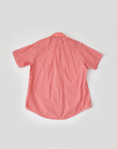 ギンガムコンビの半袖シャツ