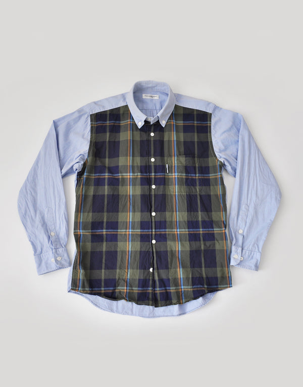 ピンオックスフォード前身頃切替シャツ