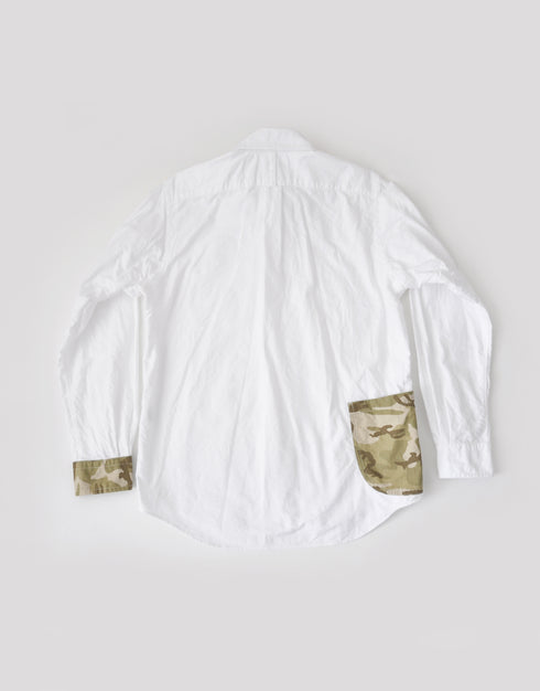 オックスフォードの切替シャツ