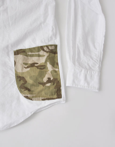 オックスフォードの切替シャツ