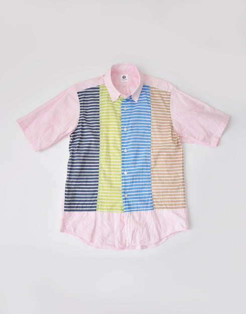 coccaコラボパッチワーク半袖シャツ