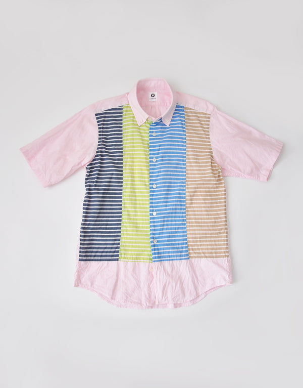 coccaコラボパッチワーク半袖シャツ