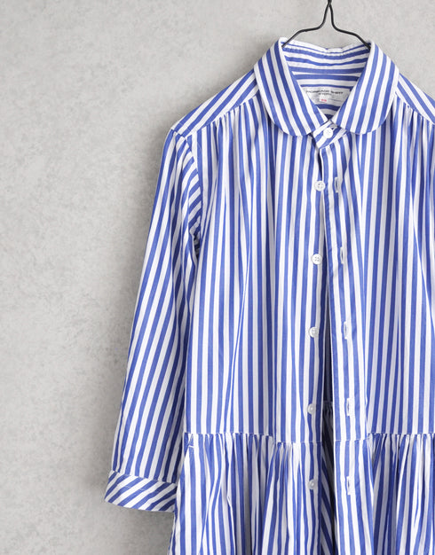 ストライプのギャザーワンピース