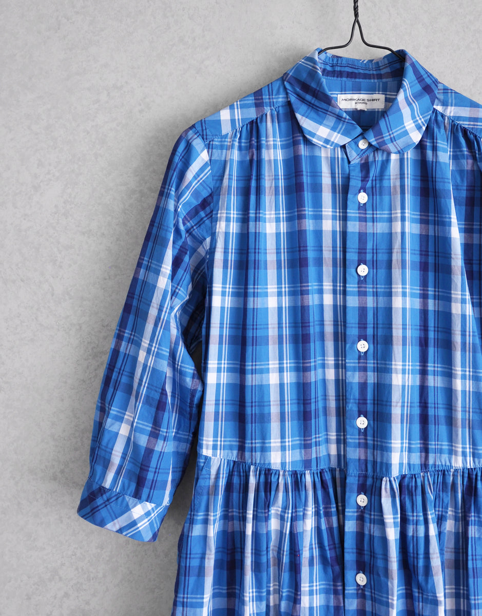 チェックのギャザーワンピース – MORIKAGE SHIRT KYOTO