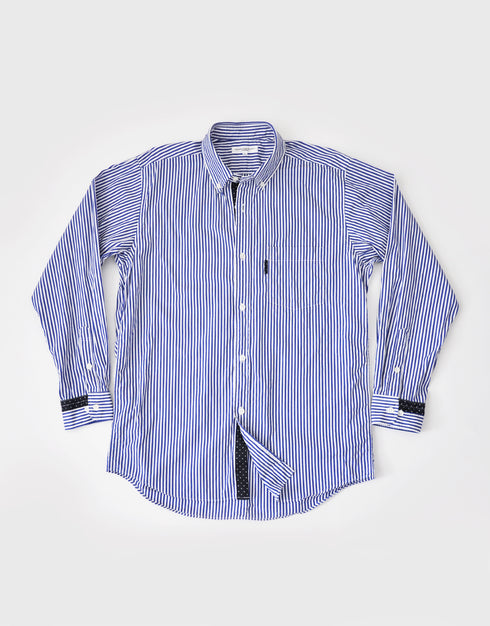 ストラプと水玉の切替シャツ