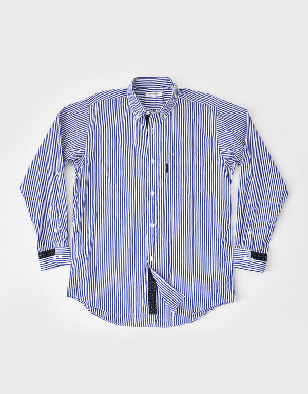 ストラプと水玉の切替シャツ