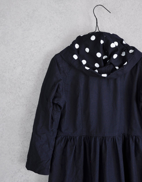 オックスのフード付きギャザーワンピース