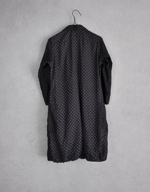 リネンの切り替えバルーンワンピース