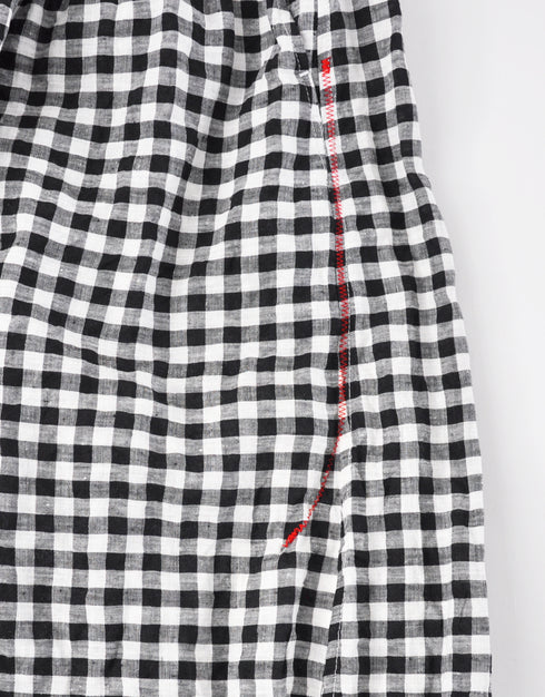 リネンギンガムのリメイクスカート