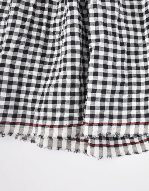 リネンギンガムのリメイクスカート