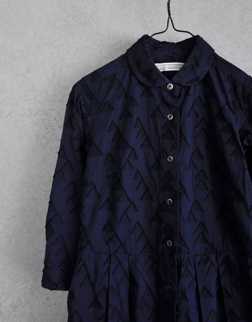 三角カットジャカードタックワンピース