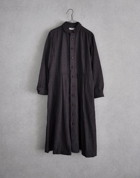 ライトツイードのコートワンピース