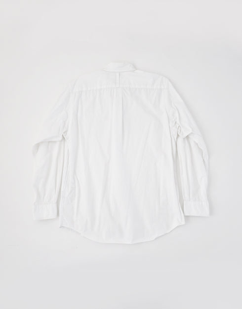 ピンタックとリップの切替シャツ