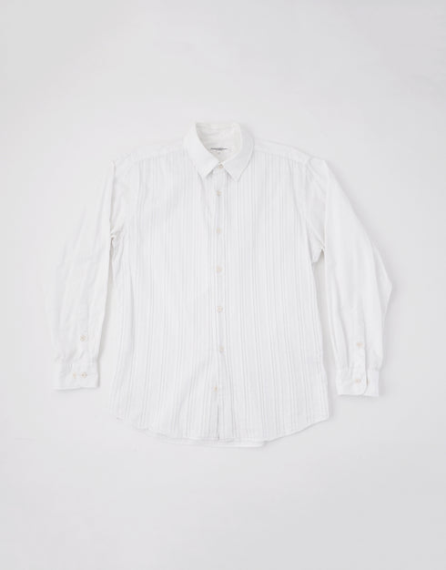 ピンタックとリップの切替シャツ