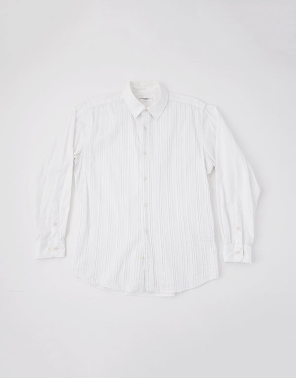 ピンタックとリップの切替シャツ