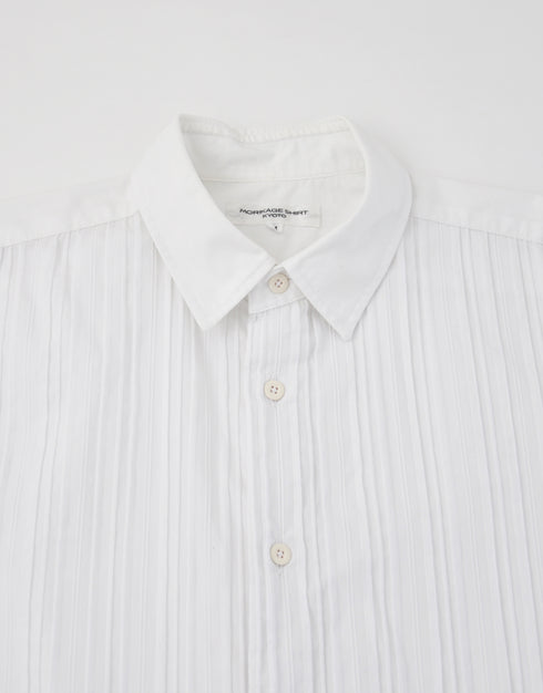 ピンタックとリップの切替シャツ