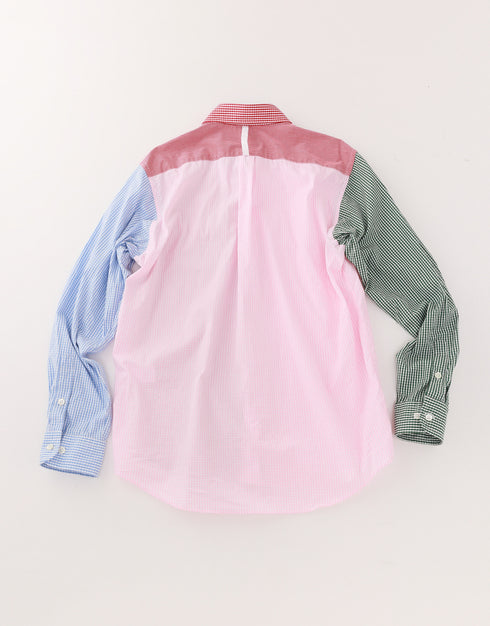 ギンガムの06パッチワークシャツ