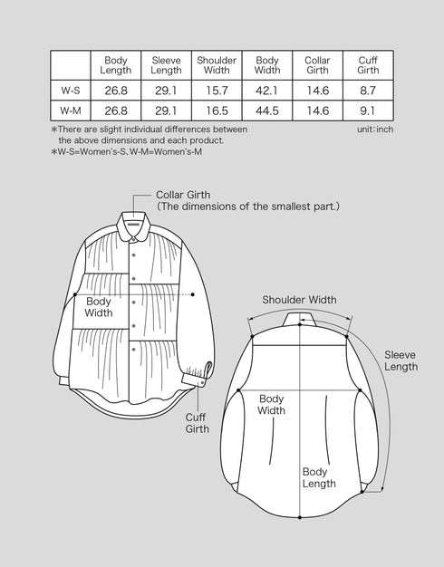 チェックの6ギャザーシャツ