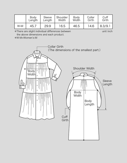 ストライプの8ギャザーシャツドレス