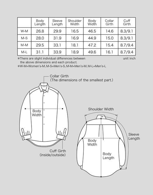 インディゴオックスのカーブラインシャツ