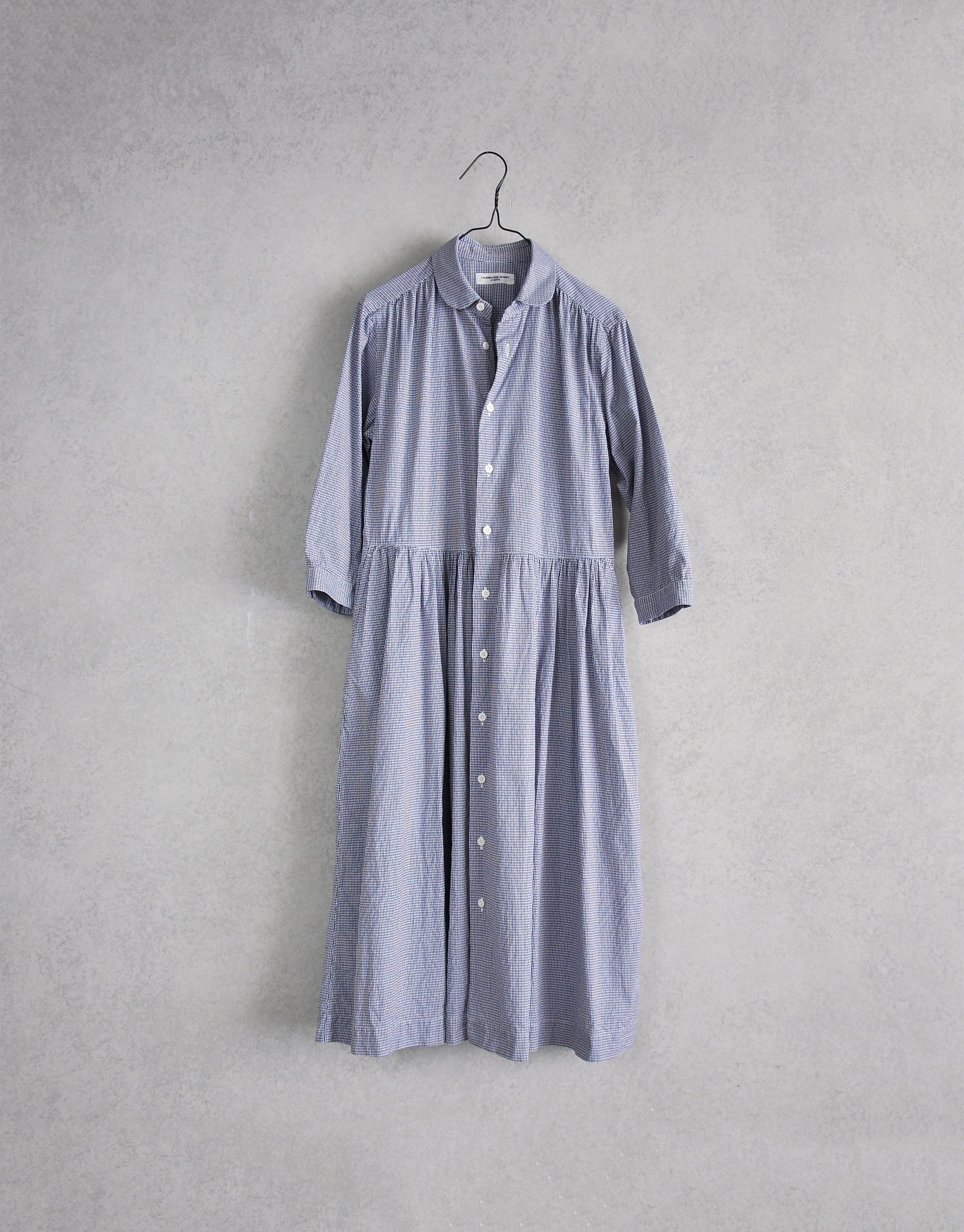 ドビーギンガムのギャザーワンピース – MORIKAGE SHIRT KYOTO